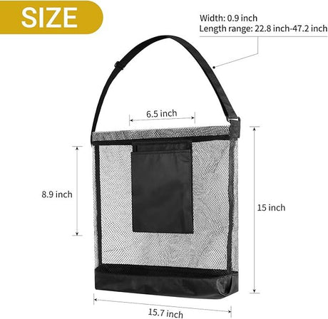 2Pcs Mushroom Foraging Bag w/ Pouch & Basket - Mesh Harvesting Bag for Mushroom, Fruit & Vegetable Hiking & Camping