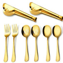 8Pcs Stainless Steel Serving Utensil Set, Spoon Colander Fork Food Tong For Home Restaurant Buffet