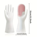 3 Pairs Random Color Plastic Non-Slip Cleaning Gloves for Kitchen Dishwashing, Washing Clothes & Vegetables