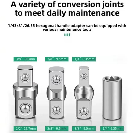 4pcs Socket Adapter Set, Extension Wrench Adapter, Ratchet Wrench Socket Adapter, 1/4