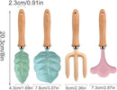 Garden Tools, Leaf Shape Set, Wooden Handle Kit with Durable Build, Shovel Rake Set with Easy Grip, Outdoor Toys, Suitable for Beach Sand Play Yard Sandbox Lawn Activities