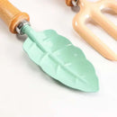 Garden Tools, Leaf Shape Set, Wooden Handle Kit with Durable Build, Shovel Rake Set with Easy Grip, Outdoor Toys, Suitable for Beach Sand Play Yard Sandbox Lawn Activities