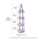 4-Tier Hanging Mesh Ball Storage Organizer, Basketball Storage for Sports Balls & Helmets, Space-Saving Hanging Ball Holder (purple)