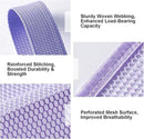 4-Tier Hanging Mesh Ball Storage Organizer, Basketball Storage for Sports Balls & Helmets, Space-Saving Hanging Ball Holder (purple)