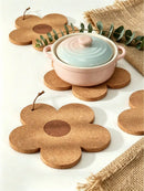 1Pc M Size 10cm Flower Wooden Heat Resistant Insulation Mat, Table Pot Pad For Wedding Christmas Gift