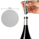 50 Pieces Silver Wine Pourer Liquor Stopping Pouring Discs Aluminum Foil Wine Whisky Pourer Thin Reusable Spout Disks for Beverage Beer Liquid Dispenser Bar Party Gift