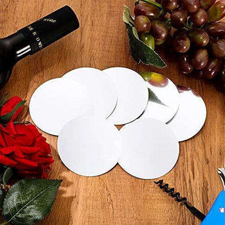 50 Pieces Silver Wine Pourer Liquor Stopping Pouring Discs Aluminum Foil Wine Whisky Pourer Thin Reusable Spout Disks for Beverage Beer Liquid Dispenser Bar Party Gift