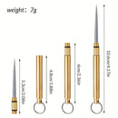 2pc Portable Stainless Steel Toothpick, Reusable Pocket Toothpick with Key Chain Dental Picks for Outdoor Camping, Golden