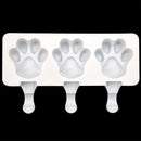 2pc Cat Paw Popsicle Mold, Silicone Ice Cream Mold Summer DIY Kitchen Mold, White (Stick Not Included)