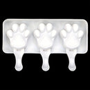2pc Cat Paw Popsicle Mold, Silicone Ice Cream Mold Summer DIY Kitchen Mold, White (Stick Not Included)