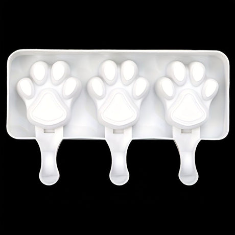 2pc Cat Paw Popsicle Mold, Silicone Ice Cream Mold Summer DIY Kitchen Mold, White (Stick Not Included)