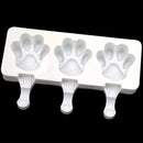 2pc Cat Paw Popsicle Mold, Silicone Ice Cream Mold Summer DIY Kitchen Mold, White (Stick Not Included)