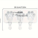 2pc Cat Paw Popsicle Mold, Silicone Ice Cream Mold Summer DIY Kitchen Mold, White (Stick Not Included)