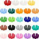 24pcs Vibrant Silicone Wine Glass Markers, Durable Reusable Drink Charms for Parties Events Cocktails Champagne