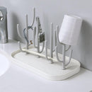 Countertop Bottle Drying Rack with Removable Base, Multi-purpose Detachable Storage Dryer Stand for Water Bottles Mugs and Small Gadgets, Gray
