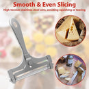 Cheese Slicer with 8 Wires Stainless Steel Adjustable Handheld Butter Block Cutter for Cheddar Gruyere Mozzarella Kitchen Slicing Tools