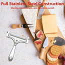 Cheese Slicer with 8 Wires Stainless Steel Adjustable Handheld Butter Block Cutter for Cheddar Gruyere Mozzarella Kitchen Slicing Tools
