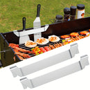 2 Pack Stainless Steel Griddle Spatula Stand, Grill Barbecue Tool Rack Hold Rack Griddle Accessories Holder for Blackstone, Camp Chef, Royal Gourmet, Outdoor Camping Picnic BBQ Essentials