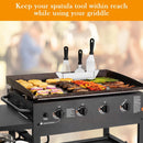 2 Pack Stainless Steel Griddle Spatula Stand, Grill Barbecue Tool Rack Hold Rack Griddle Accessories Holder for Blackstone, Camp Chef, Royal Gourmet, Outdoor Camping Picnic BBQ Essentials