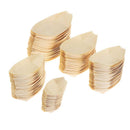 50Pcs Disposable Wooden Plates for Sushi Salad and Desserts, Pine Wood Bowls, Eco-Friendly Food Serving Dishes 7IN