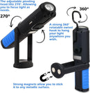 Multi-Function LED Work Light - USB Rechargeable Magnetic Flashlight with 360° Rotation, Waterproof Portable Lantern for Auto Repair, Camping & Emergency