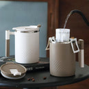 Travel Coffee Mug with Lid and Infuser, Stainless Steel Tea Strainer Thermos, 450ml Cup for Coffee and Tea