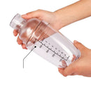 1PC Plastic Cocktail Shaker 500ml for Home Bar, Drink Mixing Utensil with Transparent and Black Scale