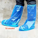 10PCS Disposable Waterproof Non-Slip Shoe Covers, Thick Wear-Resistant Transparent Plastic for Outdoor Use