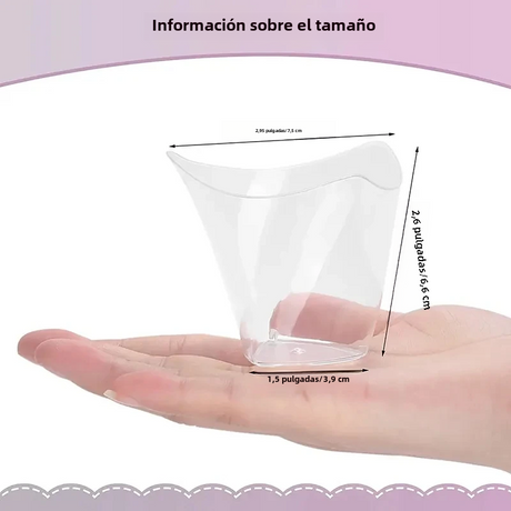 40PCS 100ML Disposable Plastic Dessert Cups, Transparent Party Tableware for Birthday and Christmas Celebrations at Home