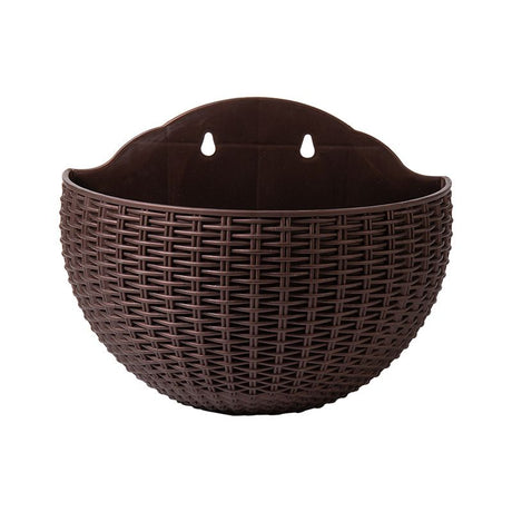 Exquisite Wall Flower Pot, Plastic Hanging Planter for Outdoor Garden Balcony, Home Decor Bucket Planter S