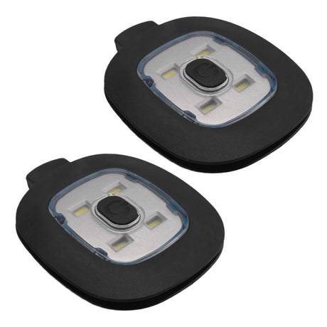 2 USB Rechargeable Hat Lights, Interchangeable Headlamp for Cap, DIY Hat Light for Men and Women