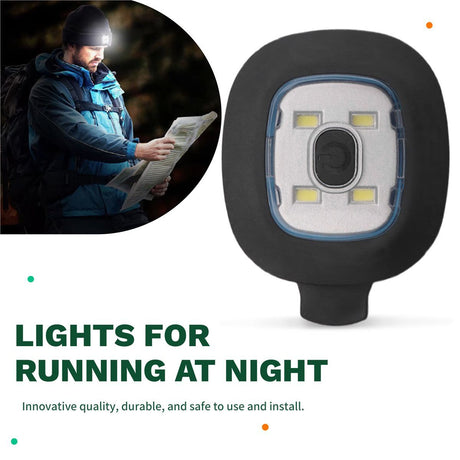 2 USB Rechargeable Hat Lights, Interchangeable Headlamp for Cap, DIY Hat Light for Men and Women