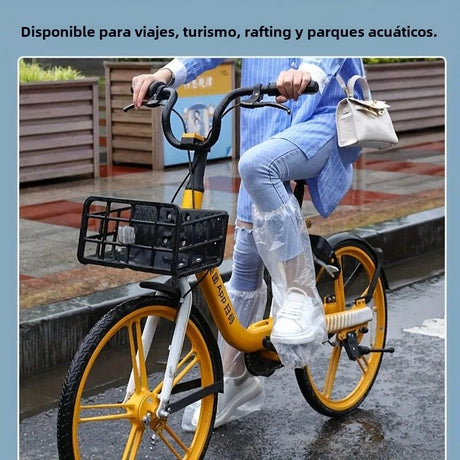 20PCS Disposable Waterproof Non-Slip Shoe Covers, Thick Wear-Resistant Transparent Plastic for Outdoor Use