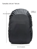 Waterproof Rain Cover for Large Camping and Cycling Backpack with Pull Rod, Dust and Mud Cover for School 55-65L black