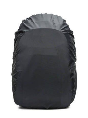 Waterproof Rain Cover for Large Camping and Cycling Backpack with Pull Rod, Dust and Mud Cover for School 55-65L black