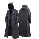 EVA Rain Jacket for Adults, Waterproof and Shockproof with Black Hood for Cycling and Outdoor Hiking L