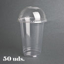 100pcs 500 ml Transparent Cups with Lids, Durable and Leak-Proof for Smoothies and Shakes lid with holes