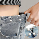 Adjustable Waist Belt Extender for Jeans and Skirts with Pant Clip, Seamless Metal Button Tool