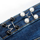 Adjustable Waist Belt Extender for Jeans and Skirts with Pant Clip, Seamless Metal Button Tool