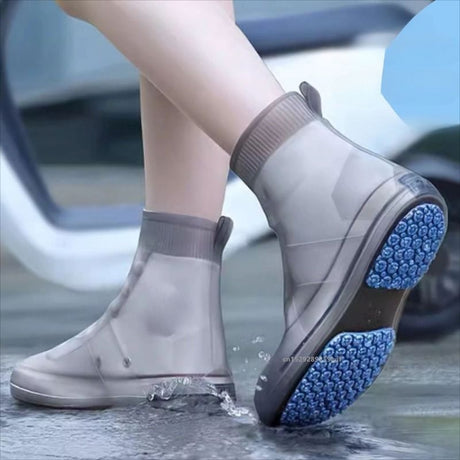 Waterproof Non-Slip Silicone Shoe Covers, Reusable Outdoor Sneaker Protectors with Enhanced Grip M