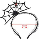 Halloween Spider Headband Spiderweb Hair Hoop Halloween Party Cosplay Masquerade Costume Accessory (Black)