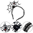 Halloween Spider Headband Spiderweb Hair Hoop Halloween Party Cosplay Masquerade Costume Accessory (Black)