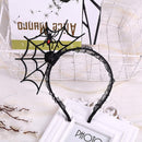Halloween Spider Headband Spiderweb Hair Hoop Halloween Party Cosplay Masquerade Costume Accessory (Black)