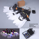 Halloween Decorations Outdoor, Halloween Flying Ghost Hats Hanging Witch Hat for Tree Decor with Lights 5 Pack Lighted Glowing