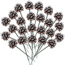 20PCS Christmas Pine Cones Decorations Picks - Snow Pine Cone for Xmas Tree Garland Wreath Ornaments Pinecones Decorating Winter Holidays Home