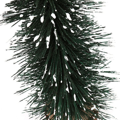 Bottle Brush Trees,Desktop Pine Tree Small Pine Tree with Wooden Bases Christmas Bristle Brush Tree for Xmas Holiday Party Home Tabletop Tree Decor