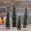Bottle Brush Trees,Desktop Pine Tree Small Pine Tree with Wooden Bases Christmas Bristle Brush Tree for Xmas Holiday Party Home Tabletop Tree Decor