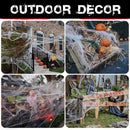 Spider Webs Halloween Decorations Bonus with 40 Fake Spiders, Super Stretch Cobwebs for Halloween Indoor and Outdoor