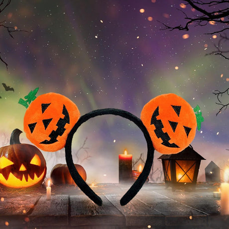 Halloween Cute Headband Pumpkin Orange Hair Bands Halloween Decorations Women Girls Holiday Party Costume Accessories