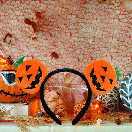 Halloween Cute Headband Pumpkin Orange Hair Bands Halloween Decorations Women Girls Holiday Party Costume Accessories